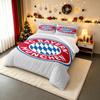 Minimalist FC Bayern Munich Logo Bedding set (1 duvet cover, 2 pillowcases, duvet not included), Gray Background Badge Art Print