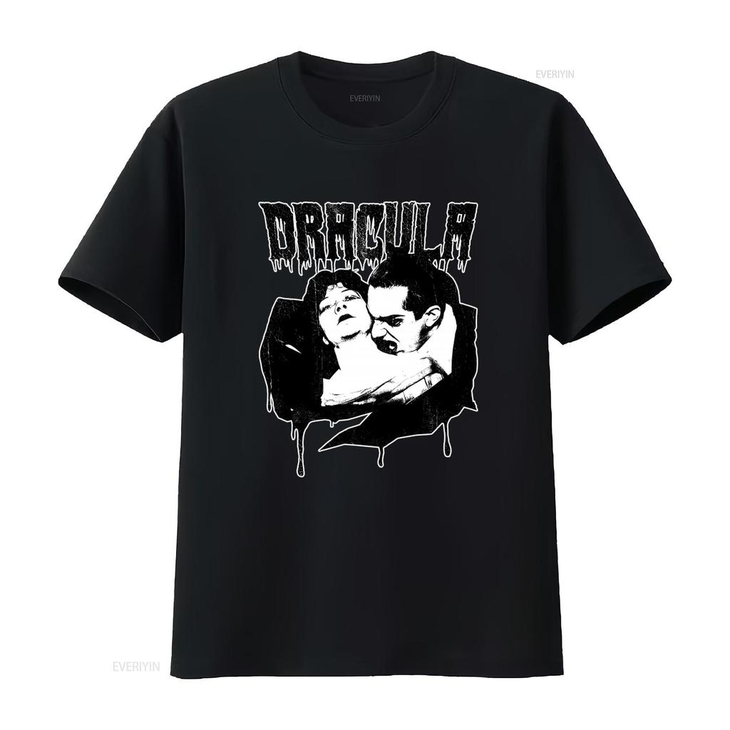 Dracula Vampire Biss Bela Lugosi T-Shirt für Herren Gothic Horrorfilm Inspiriertes Design vintage Gewaschenes Oberteil für den Alltag