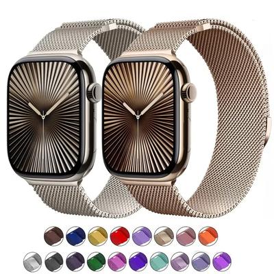 Milanese Strap for Apple Watch 10 46mm Band 9 8 7 45mm 41mm Ultra 2 49mm Metal Magnetic Bracelet iWatch 6 5 4 SE 44mm 40mm 42mm
