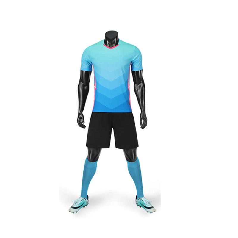 

Football Uniform Set, Children S Training Camp Team Uniform, Football Uniform, Men S Short Sleeve Print, Quick Drying And Breathable 3XS озеро синього кольору