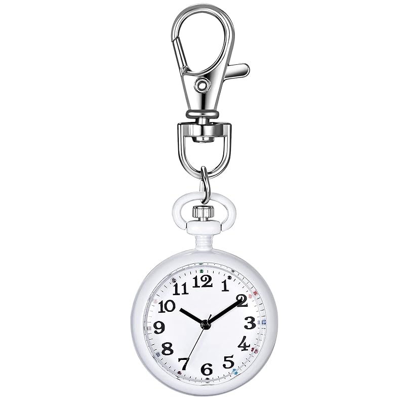 

clip clock key ring analog carabiner watch nurse watch pocket watch waterproof outdoor fashion accessories