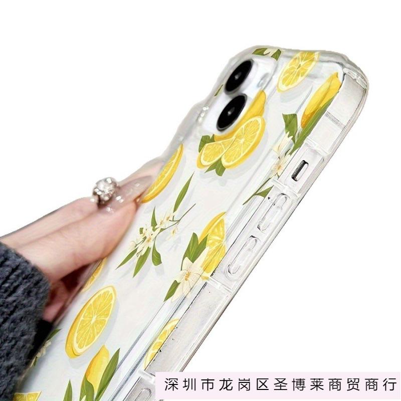 TM Hot-selling Explosion Small Fresh Lemon Apple 15promax Mobile Phone Case Production iPhone14 Airbag 13 Transparent