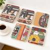 2Pcs Happy Bus Pattern Cartoon A7 Coil Book Pocket Mini Notebook Diary Portable Office Notepad Daily Weekly Planner School Supplies Holiday Gift