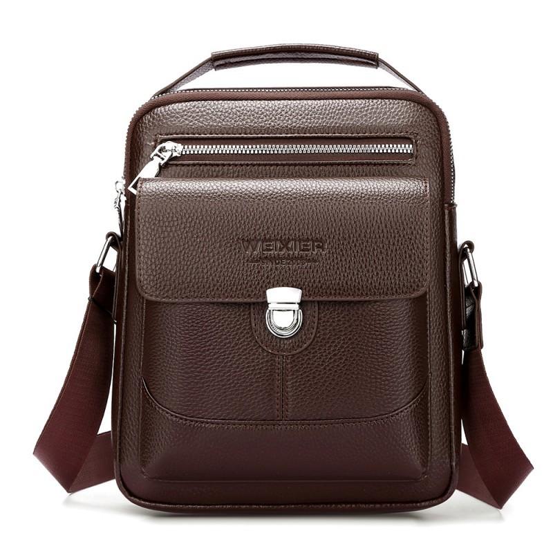 Men s Crossbody Bag With High-end Feel Large Capacity Business Commuting. Retro Postal Waterproof Shoulder Men 20x7x23