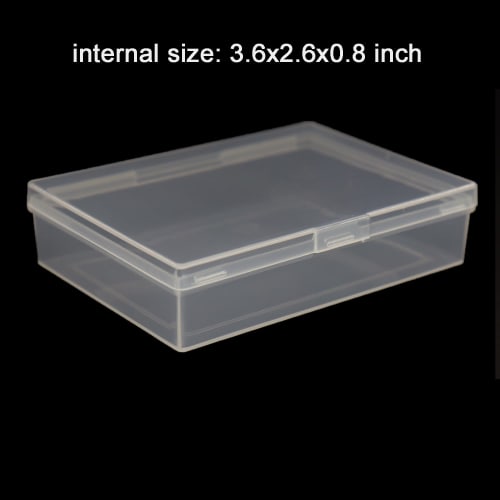 6-Piece Plastic Empty Playing Card Deck Case, Empty Playing Card Box Holder, Storage Case, Organizer with Snap Closure, Perfect for 3.5x2.5 Inch Game