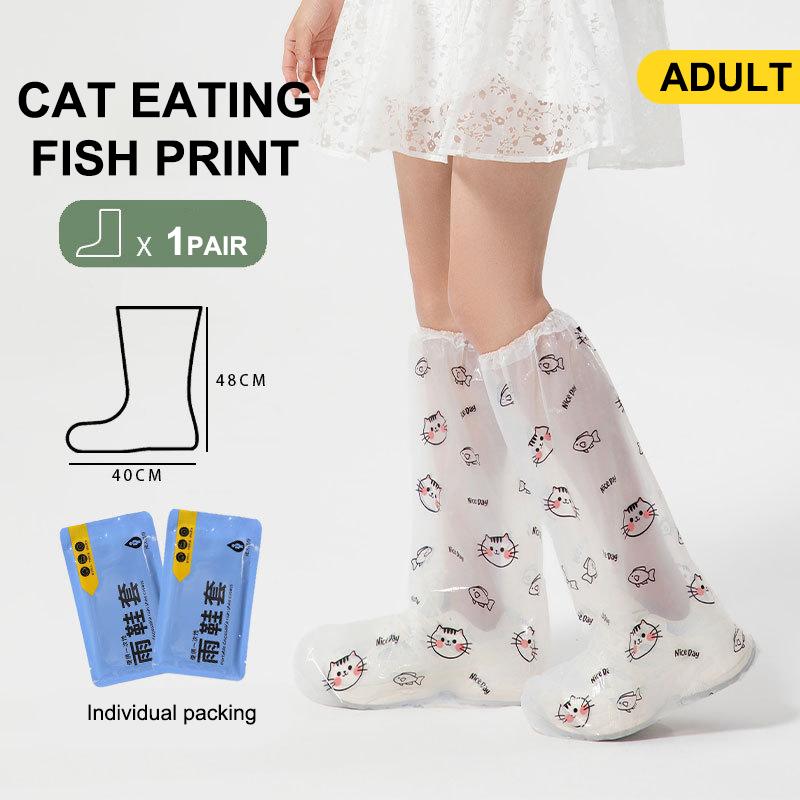 Disposable Plastic Shoe Covers Waterproof Shoe Covers Rain Thickened Long Footwear Boot Covers Shoes Cover Rain Waterproof