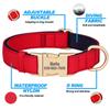 Personalized Nylon Dog Collar Waterproof Pet Collars With Customized Buckle for Small Medium Large Dogs Labrador Free DIY Name
