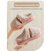 Wear Resistant, Anti Slip, Lightweight Plush Slippers with Warm and Thick Soles for Couples, Home Warming Cotton Slippers In Winter