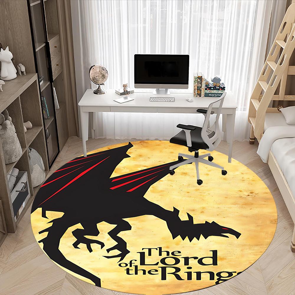 1pc The Lord of the Rings Office Round Area Rug, Under Office Chairs Bedroom Living Room Home Decor  A1022190