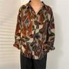 Heren bloemenoverhemd - Japanse en Koreaanse stijl, lente/herfst, trendy retro Hong Kong-stijl, casual all-match jas
