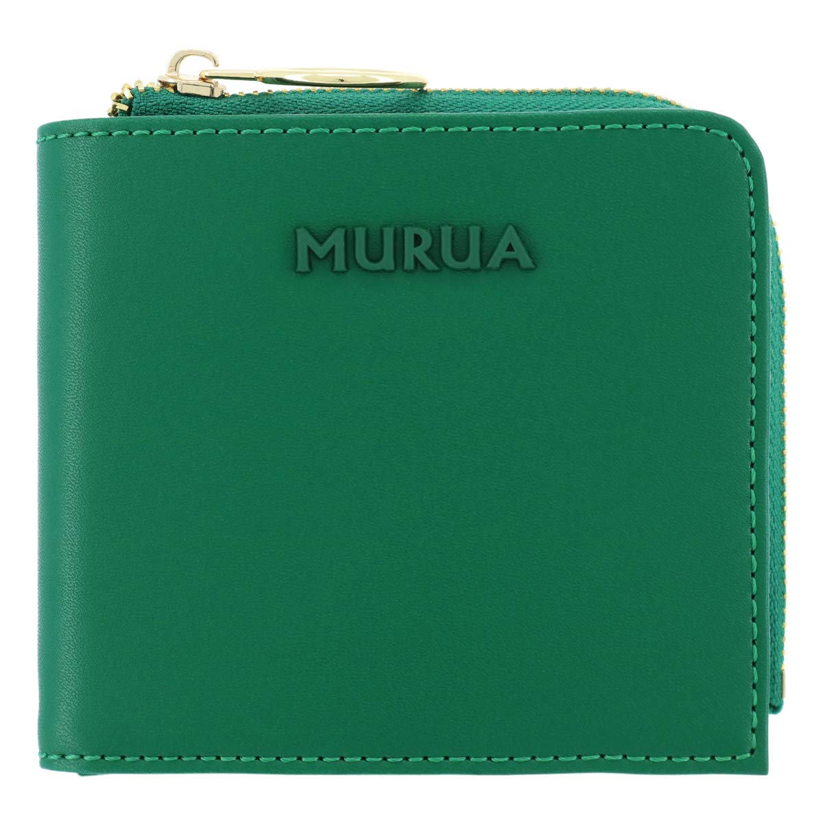 

Bifold Wallet Mini Wallet Compact Custom Model Ladies Simple Limited to Our Company Green [Murua] MR-W903 зелений