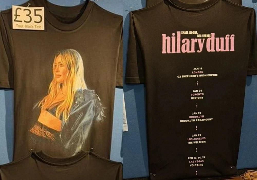 Hilary Duff Small Rooms Big Nerves Tour 2026 T-Shirt L