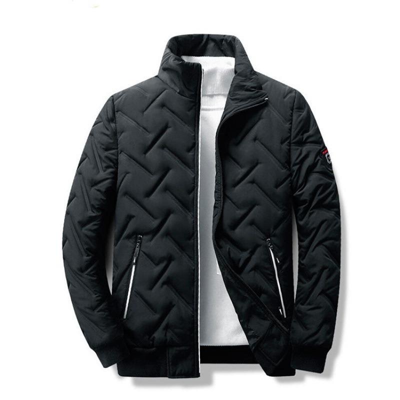 Men S Short Stand Collar Casual Cotton Jacket For Winter