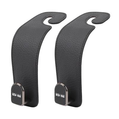Delica Dedicated Headrest Genuine Leather Seat Luggage Metal Set of 2 D5 Hooks, Hooks, Hooks, Hooks, Black,