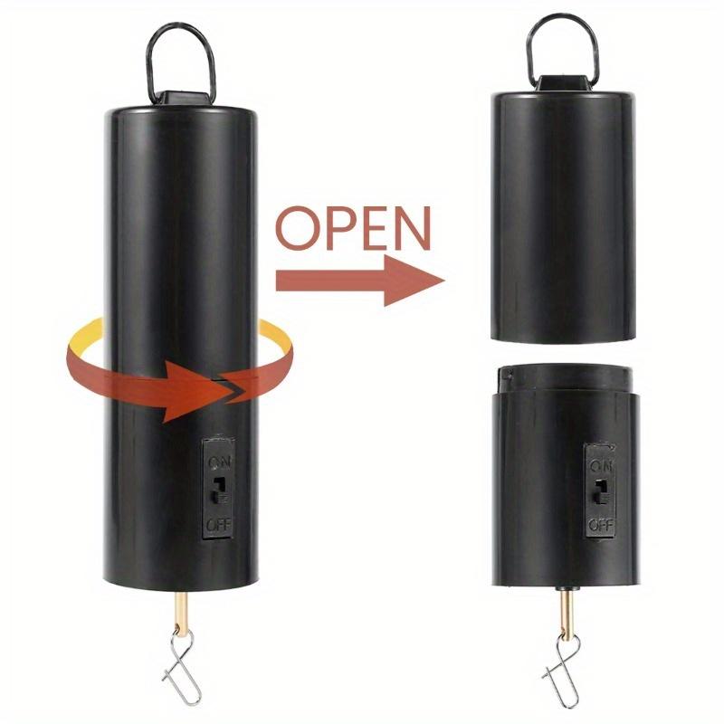 1pc Black Wind Spinner Motor - Battery-Powered,30 RPM, Durable Metal Construction, Hanging Rotating Chime for Outdoor Use, Large Wind Spinners