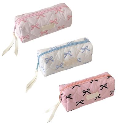 Petite trousse de maquillage Liberty Coton matelassé Toile Femmes Fermeture éclair Organisateur cosmétique Mignonne Pochette de maquillage Portable Nécessaire de toilette Trousse à crayons