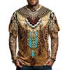Summer Creative Ethnic Style Pattern 3D Print Loose Short Sleeve T-shirt Breathable Men Casual Comfortable Versatile Sports T-shirts