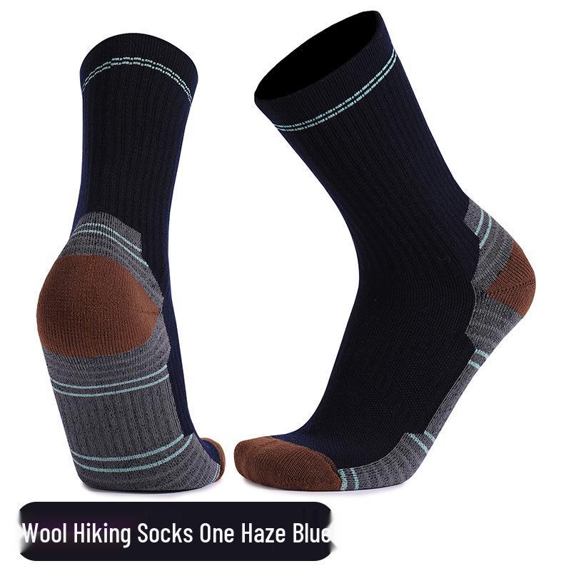 Men's & Women's Merino Wool Hiking Socks - Thick, Warm, Sweat-Absorbent, Breathable, Terry Loop Pile for Mountaineering and Sports