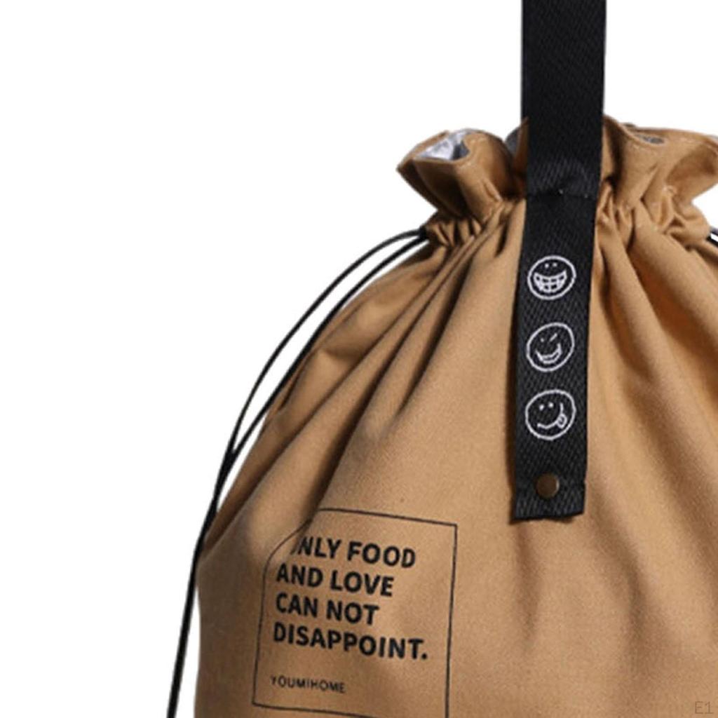 Lunch Bag Portable Lunchbox Handbag with Drawstring for Travel Office Picnic
