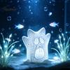Bat Shape Fish Cave Halloween Aquarium Hideout, Floating Betta Hammock, Ghost Hide Small Hiding Spot And Resting Spot, Tank Decoration for Shrimp