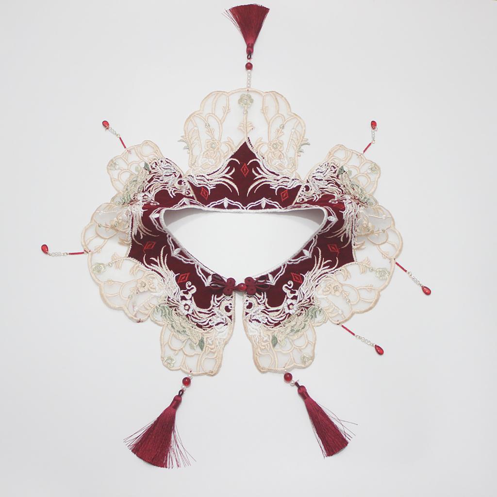 Mamianqun Dekorative Yunjian Hanfu Falscher Kragen Blumenstickerei Yunjian Abnehmbar Chinesisch Traditionell Ming Pferdegemäldekleid