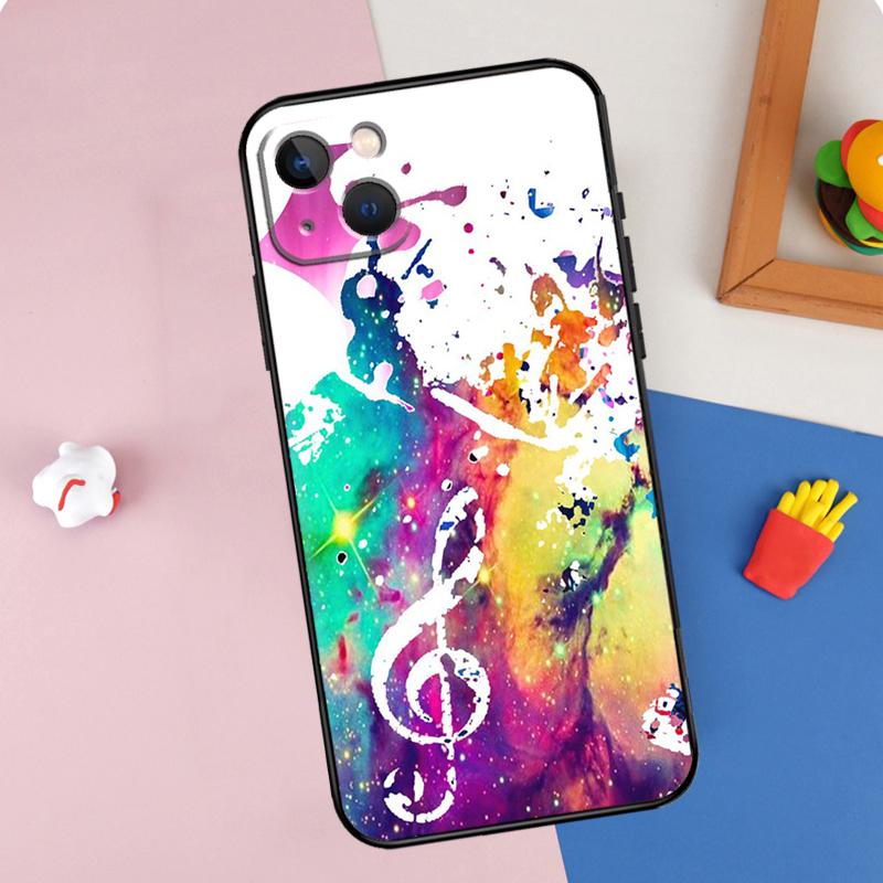 Treble Clef Music Note Phone Case For iPhone 15 Pro Max 11 12 13 14 16 Pro Max Mini XR 16e 15 16 Plus Cover Shell