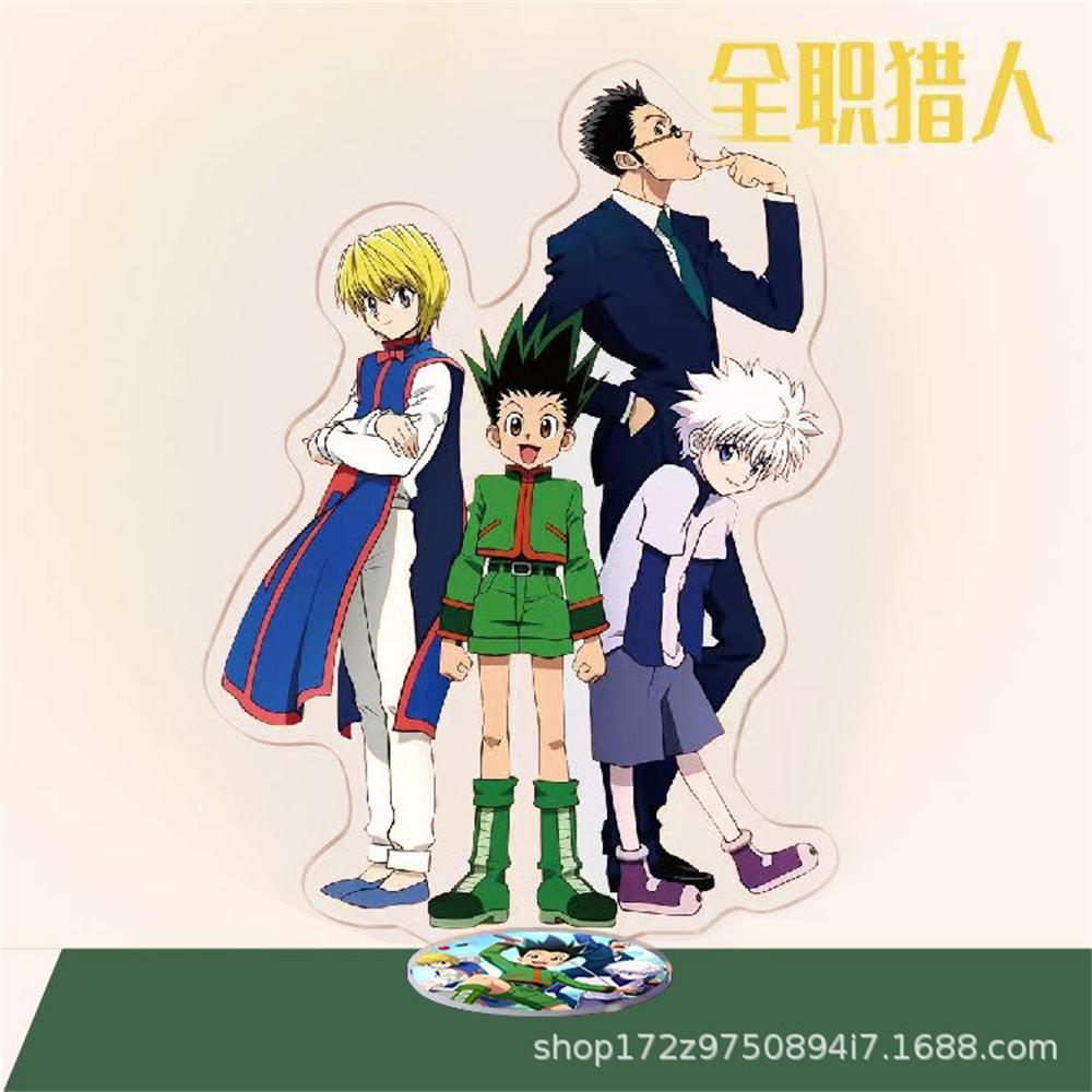 

Горячая аниме HUNTER×HUNTER акриловая подставка модель фигурка косплей держатель тарелки топпер день рождения фанаты рождественский декор стола тарелка подарок 17