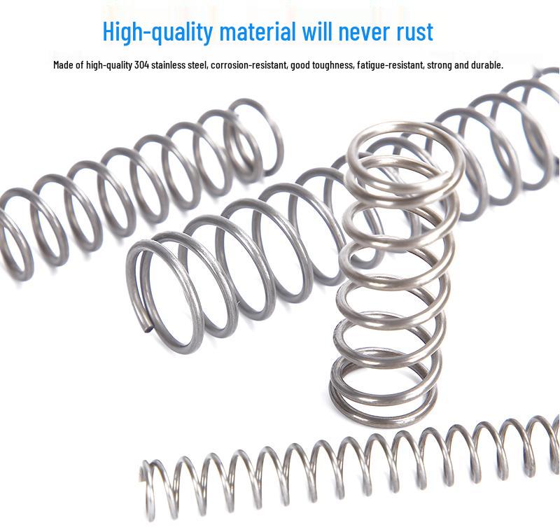 304 Stainless Steel Compression Spring, 1.5mm Wire, 10mm Outer Diameter, Customizable Options Available