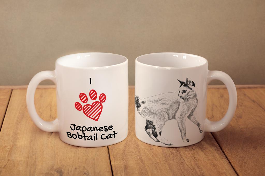 Japanese Bobtail - Cup with a Cat, Cute Cup with Graphics, a Gift with Your Photo from the Art-Dog Brand