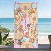 1Pc Cartoon Capybara Print Beach Towel Sand Free Quick Dry Soft Absorbent Towel For Beach Pool Yoga Gym Home Daily