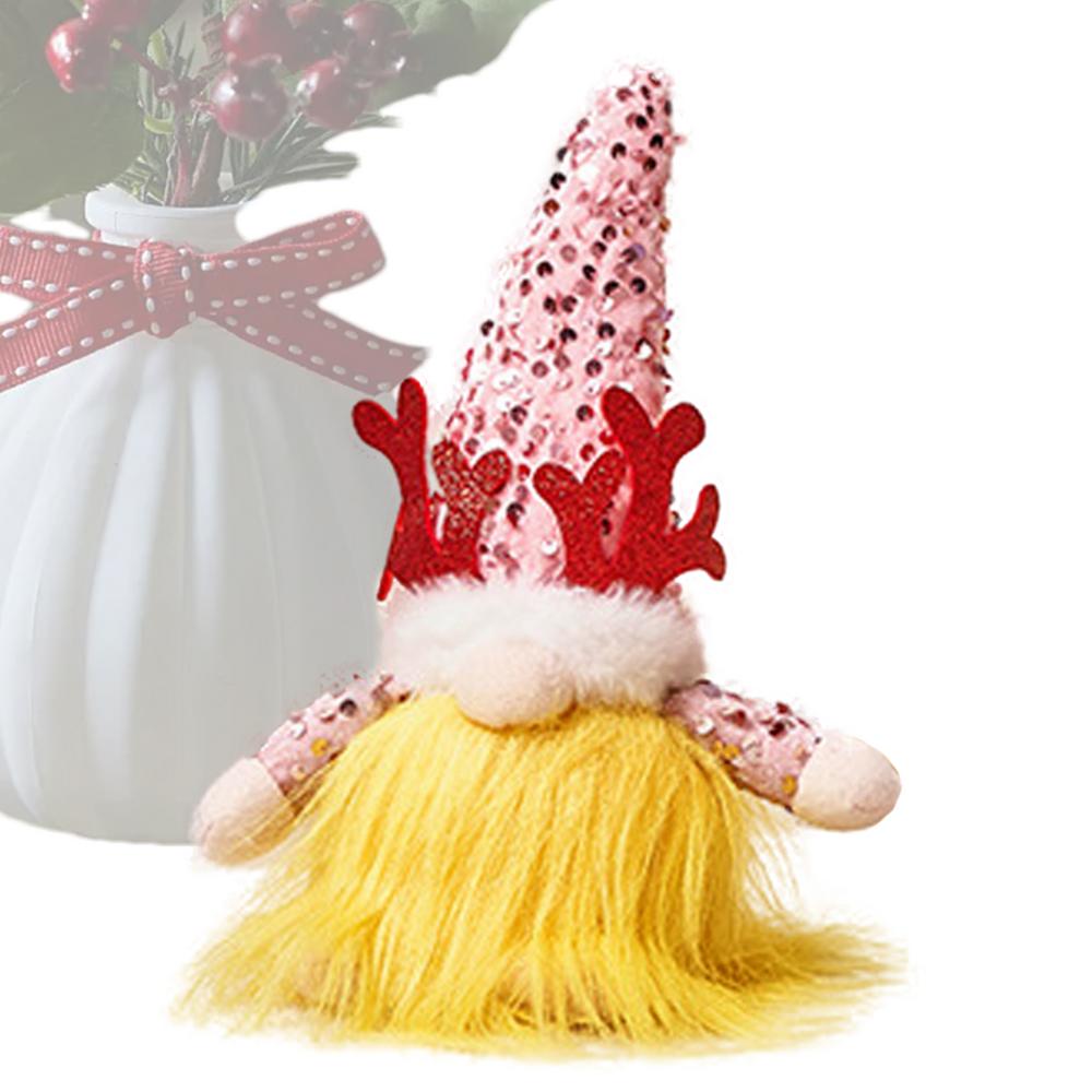 Leuchtender Plüsch-Wichtel Leuchtende Weihnachtswichtel Feiertagswichtel Plüschpuppe Weihnachtsmann-Wichtel Plüsch Paillettenhut Weihnachtsdeko für Zuhause