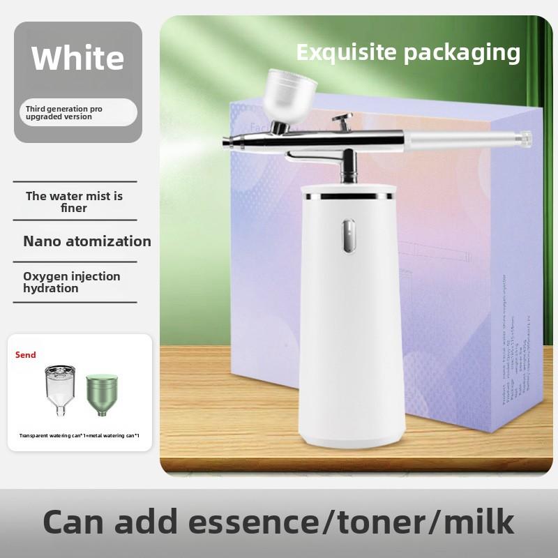 

Новый портативный увлажнитель воздуха с распылением под высоким давлением, увлажняющий прибор, ручной распылитель для увлажнения лица, прибор для инъекций кислорода с синим светом