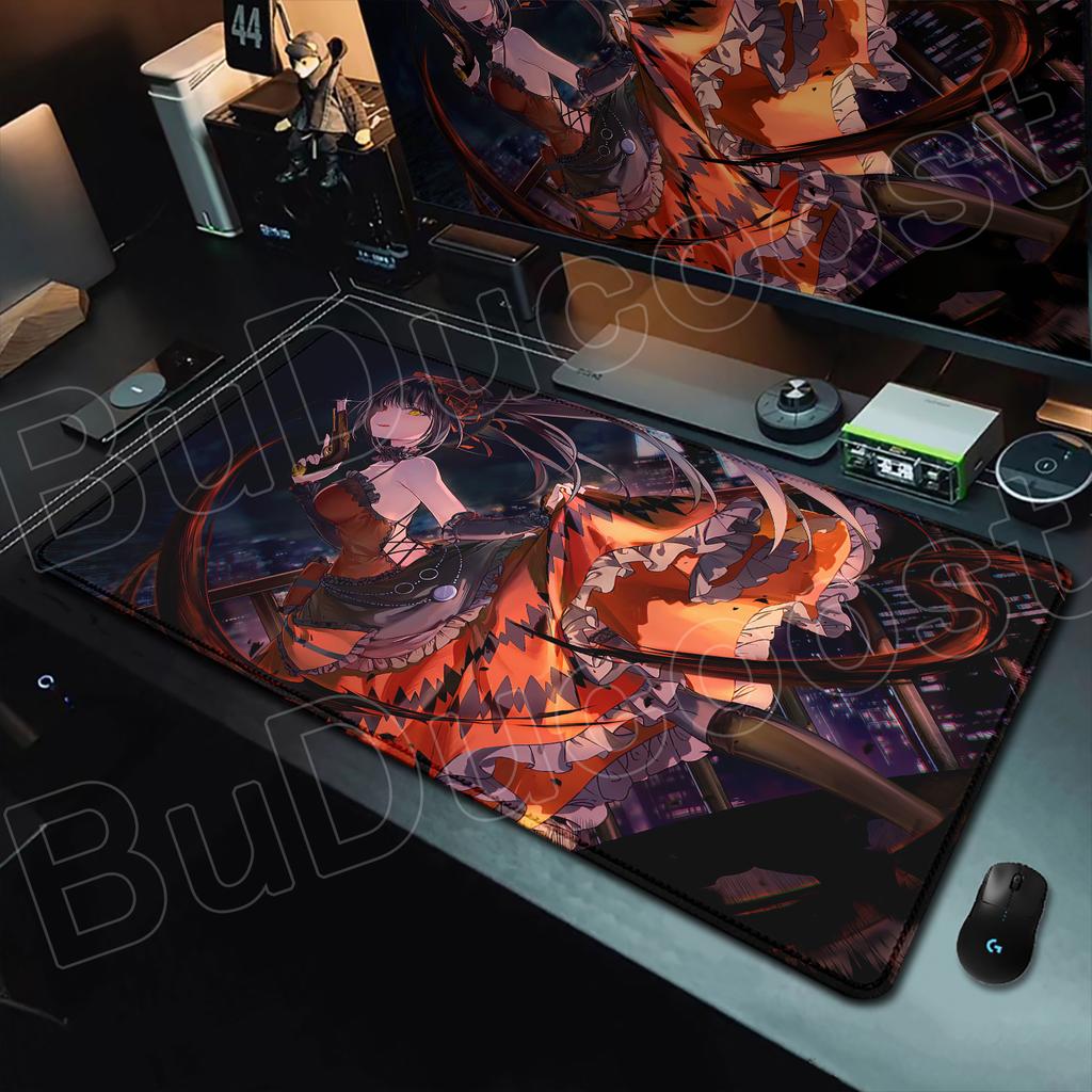 HD Printing Kawaii Girls Tokisaki Kurumi Mouse Pad Anime Date A Live Desk Mat Non-slip Mousepad Pc Computer Keyboard Accessories
