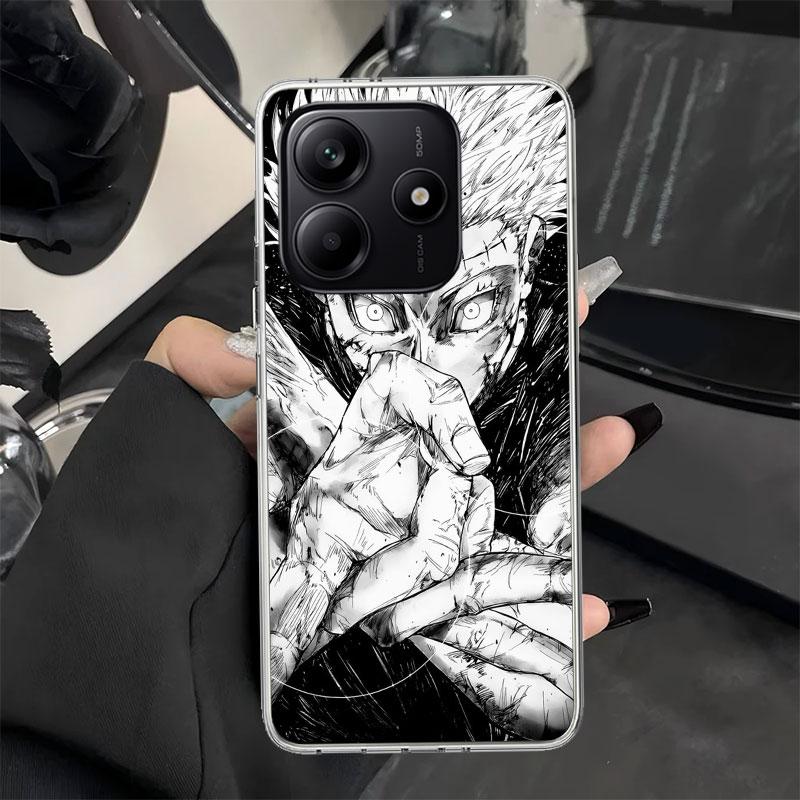 Kaisen J-Jujutsu Gojo Satoru Phone Case for Xiaomi Redmi Note 14 13 12S 12 11S 11T 11E Pro Plus 11 10 10S 4G 5G Soft Silicone Co
