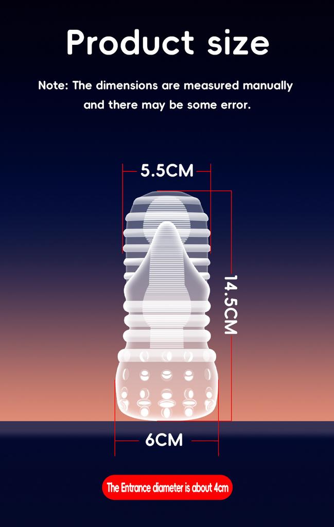 Hand Held Transparent Masturbator Realistic Vagina Blowjobs Deep Throat Stimulator for Men Dick Glans Trainer Massager Sex Toys