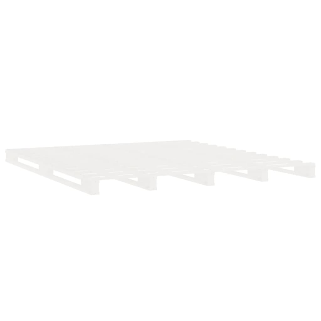 Vidaxl Bed Frame Without Mattress, White, 180X200 Cm, Solid Pine Wood