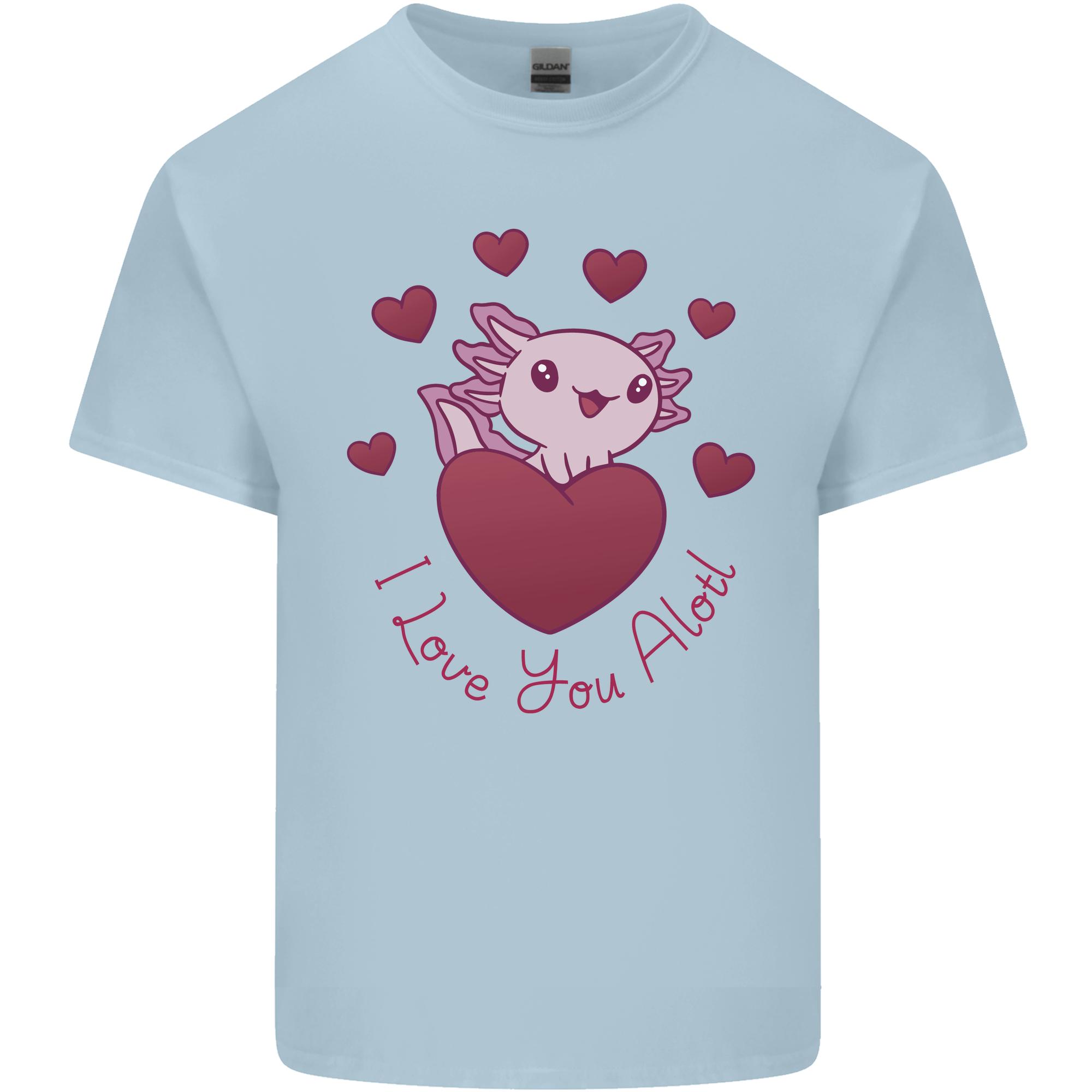 I Love You Alotl Valentines Day Axolotl Unisexs Light Cotton TShirt S