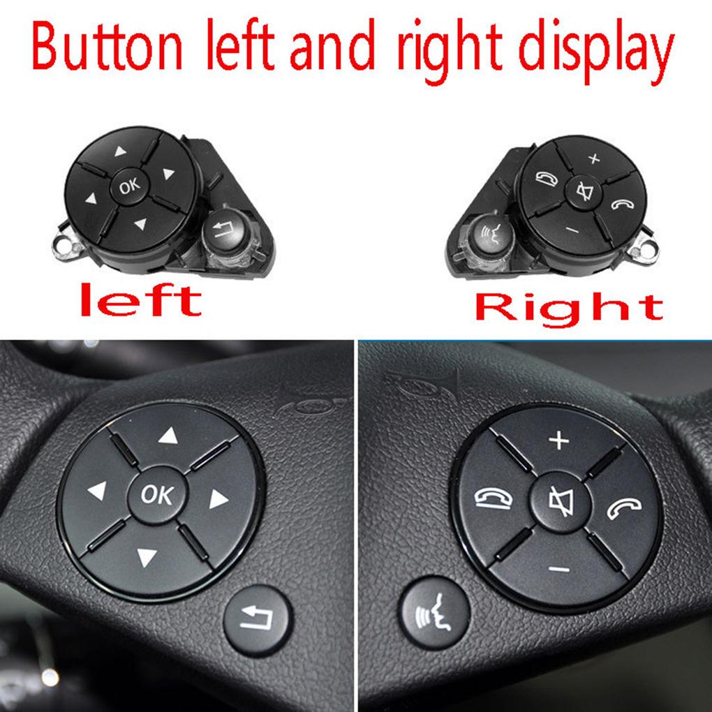 Replacement For C/E/GLK Class W204/W212/W207 1 Pair Left Right Steering Wheel Control Multifunction Button