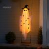Facile Installazione Decorazioni Giardino Autunnale Grande Altalena Sospesa Fantasma Decorazione di Halloween, 5FT Spettrale su Luci del Portico Controllate da Telecomando con Cappello da Strega per
