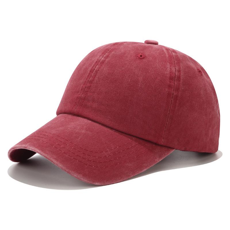 Retro Solid Color Washable Baseball Cap Summer New Women Men Hats Sunscreen Hats Cotton Outdoor Sport Running Visor Casual Cap