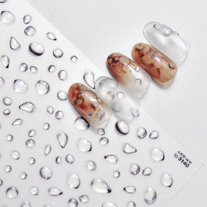 

Jelly Water Drop Tomoni Adhesive Transparent Nail Sticker Water bubble 3140