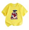 Kids Boys Girls 100% Cotton O-neck Short Sleeve T-shirt, Cute Winter Snow Totoro Family Print Casual Soft Pullover Tee for Daily Wear Holiday Gift