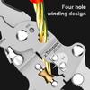 Foldalbe Wire Stripping Pliers Voltage Testing Cable Cutting Crimping Pliers Multifunctional Wire Stripper Electrician Pliers