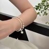 Elegant Pearl Star Pendant Bracelet for Women - Light Luxury Silver Wristband Jewelry
