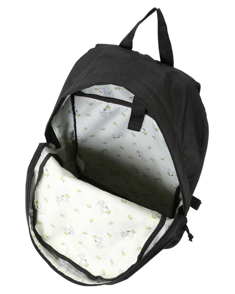 Mayocean Backpack [Peanuts 75th Anniversary Series] 17L (All-Over Print Interior) [62109  PEANUTS Backpack] A4 Size Capacity, Black, FR