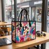 Watercolor Cow Print Tote Bag Casual Large Capacity Handbag for Daily Use