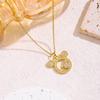 Elegant Mickey Mouse Diamond Clavicle Necklace - Versatile Titanium Steel for Women