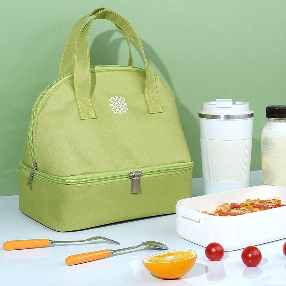 Layer For Women Thermal Insulated Fresh Cooler Bags Lunch Handbags Large Lunch Bag Korean Lunch Box