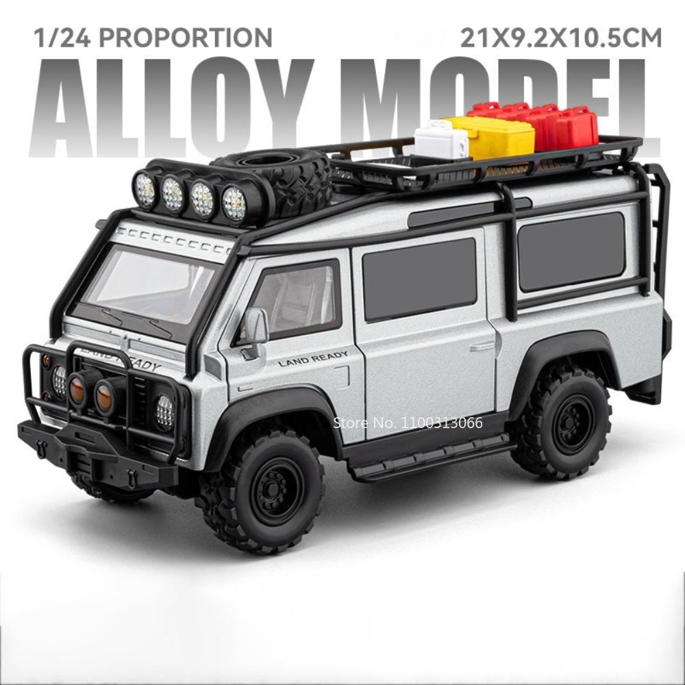 1:24 Skala Defender Van Modellspielzeug Geländewagen Legierung Druckguss Türen Öffnen Stoßdämpfung Rückzieher Interaktive Fahrzeugmodelle