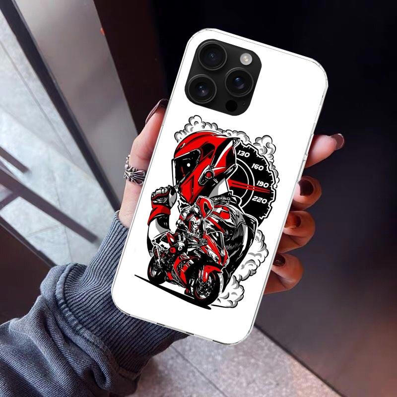

1N23456 Cool Motorcycle Phone Case For iPhone 17 Air 16 15 Pro Max 14 Plus 13 Mini 12 11 Cover 7 8 SE Silicone Shell Print Funda iPhone 15 Pro